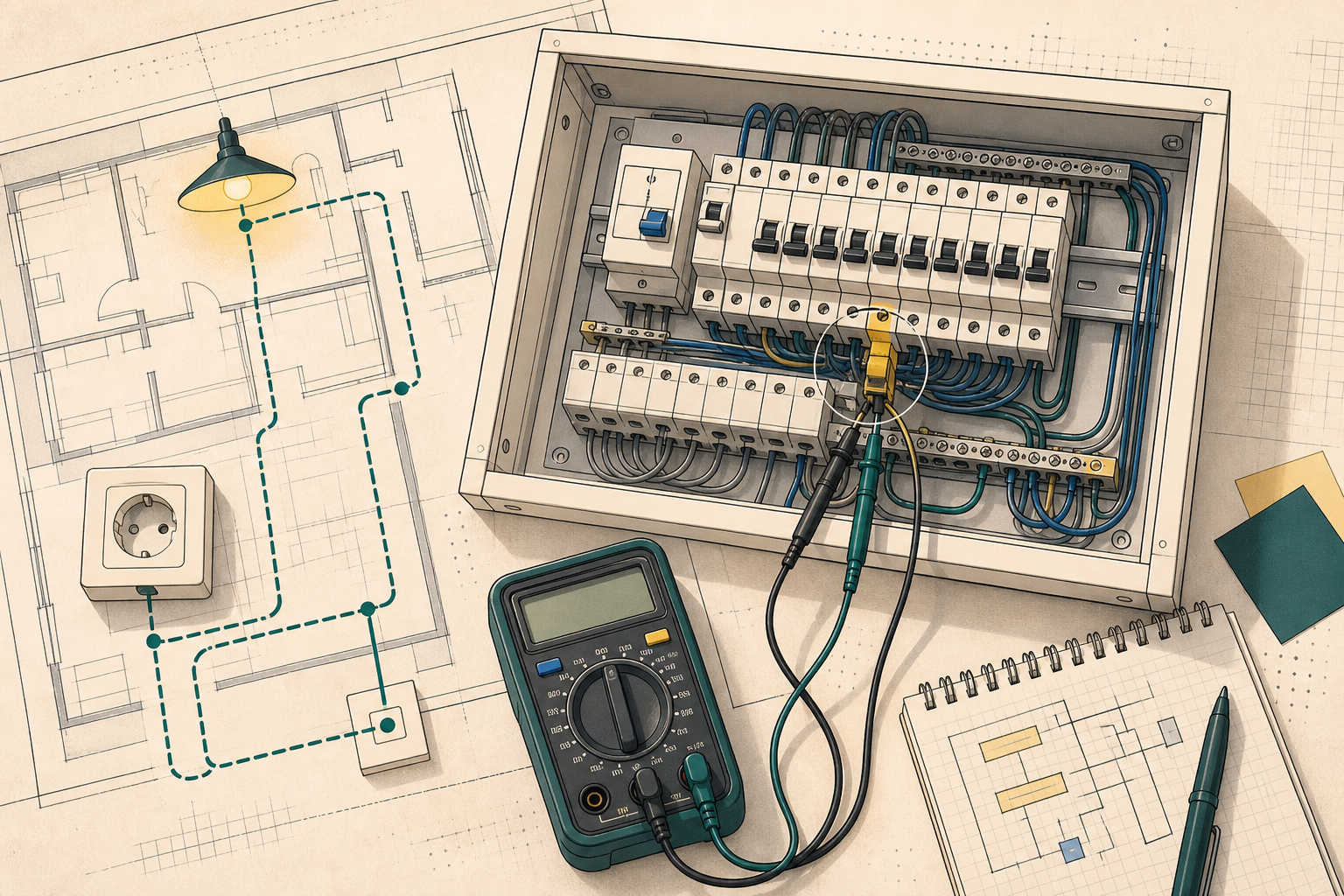 Diagnostic abstrait d'un tableau électrique domestique
